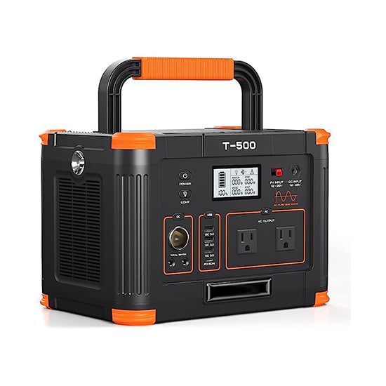 Portable Power Station 500W(Peak 1000W), 519Wh Outdoor Solar Generator
