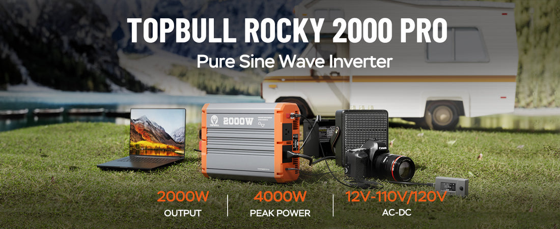 2000W Pure Sine Wave Inverter for Vehicle,Home,RV,Truck,Off-Grid Solar