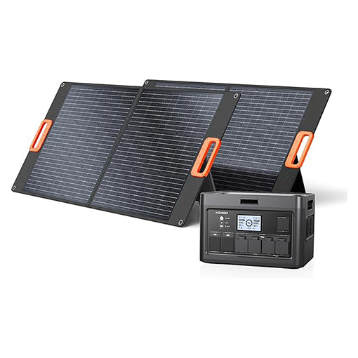 portable solar power plant Portable Power Station 2400W Solar Generator with 2 * 100W Solar Panel